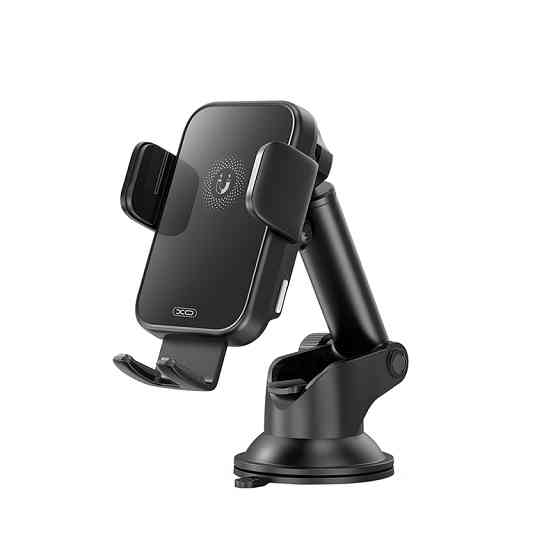 Тримач телефону автомобільний XO з бездротовою зарядкою WX036 Automatic Arm Clamp Type Wireless чорний Львів