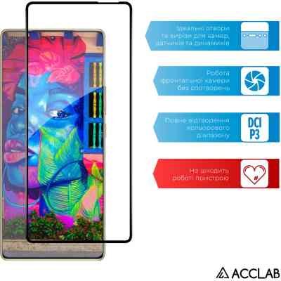 Скло захисне ACCLAB Full Glue Infinix Note 40 5G Black (1283126613098) Вінниця