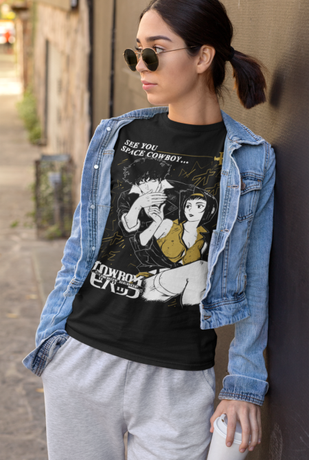 Футболка аниме Спике Спиегел Ковбой Бебоп оверсайз (S/M/L) Черний AnimeJ0691 Днепр - изображение 3