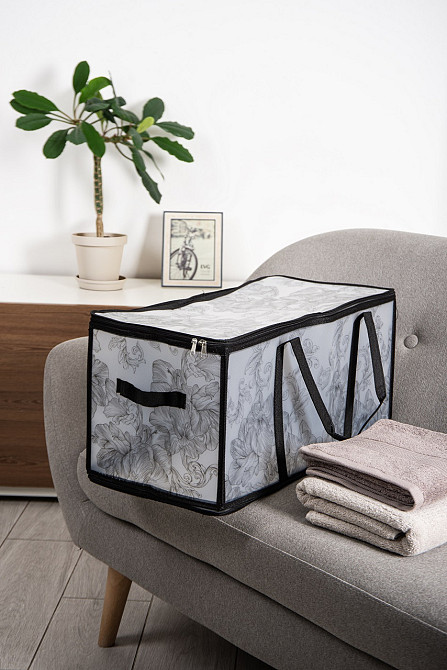 Кошик Idea Home DB-28 Anthracite Flowers 60x30x30 см (7058560) Київ - фото 2