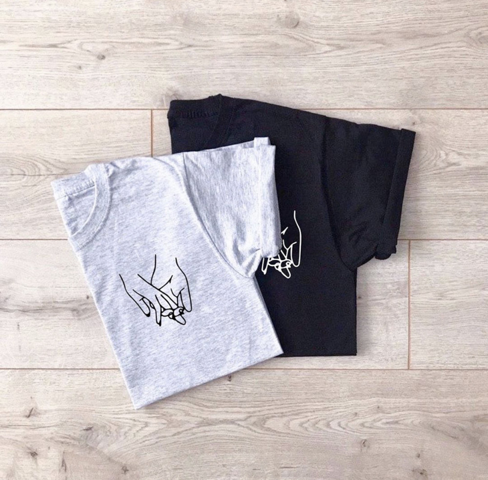 Парные футболки для влюбленных (Ручки вместе навсегда  ) Черновцы - изображение 1