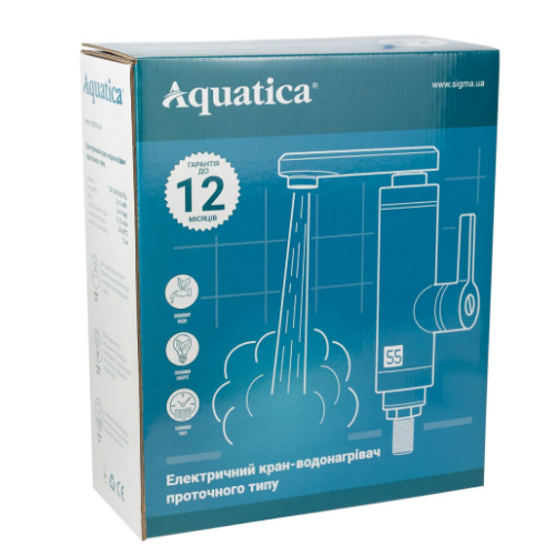 Кран-водонагрівач проточний JZ 0,4-5бар 3,0кВт для кухні гусак вухо на гайці Aquatica Житомир - фото 4