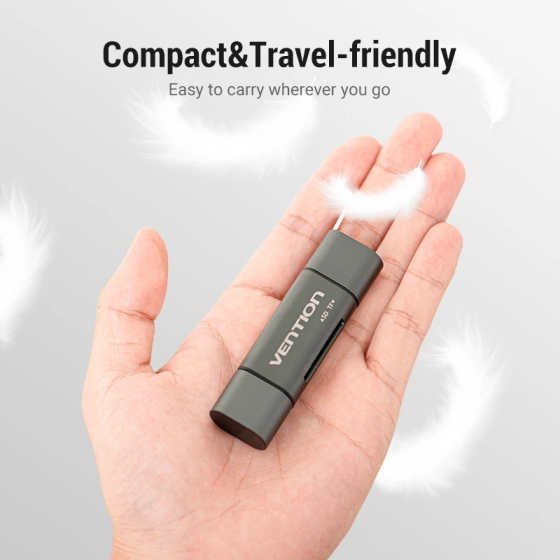 Кардридер Vention USB3.0 Multi-function Card Reader Gray Metal Type (CCHH0) Одесса