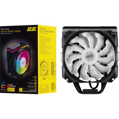 Кулер до процесора 2E Gaming Air Cool AC120D4TC-ARGB, LGA1700, 1366, 1200, 115X, AM5, AM4, AM3, AM3+, AM2, AM2+, FM2, (2E-AC120D4TC-ARGB) Вінниця - фото 7