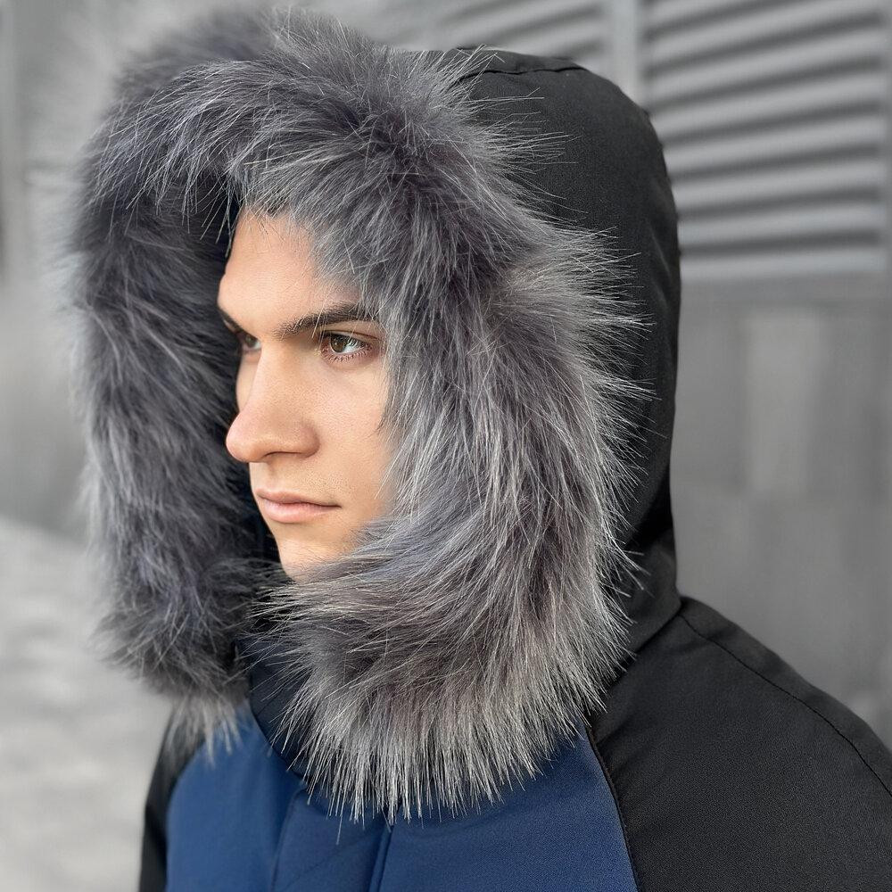 Парка чоловіча зимова з капюшоном Pobedov Seniora Udacha Gray Київ - фото 5