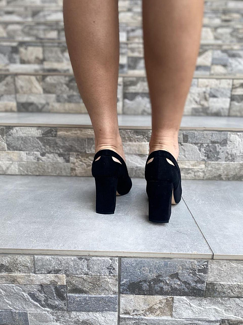 Meideli Туфлі жіночі MEIDELI чорні еко-замша каблук 9 см 38р.-25 см 39р.-25.5 см (3955) Коломия - фото 8