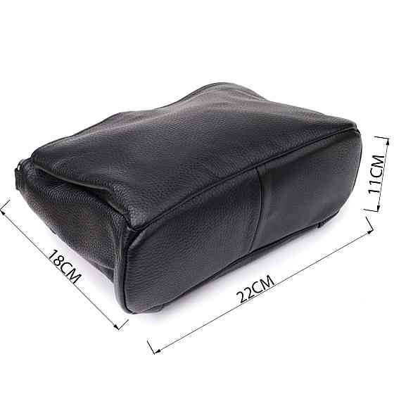 Сумка на плече з натуральної шкіри Vintage 23007 Чорний Київ