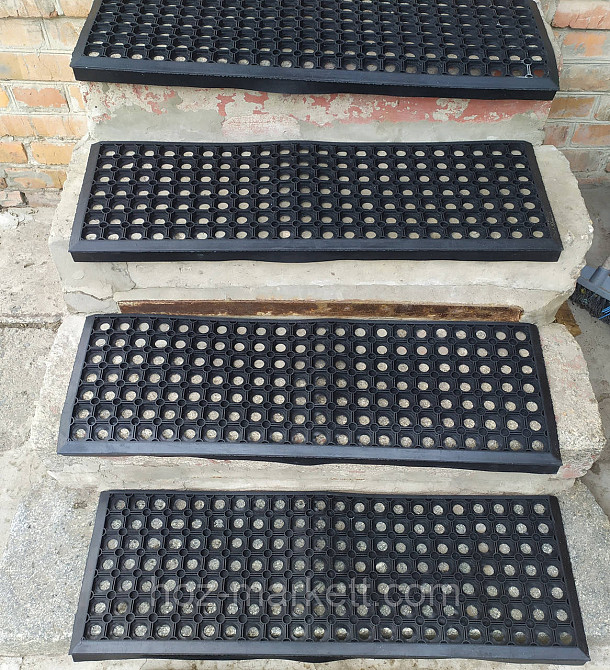 Коврик накладка на ступени антискользящий грязезащитный 90 х 30 см соты противоскользящие килими на сходи Харьков - изображение 2