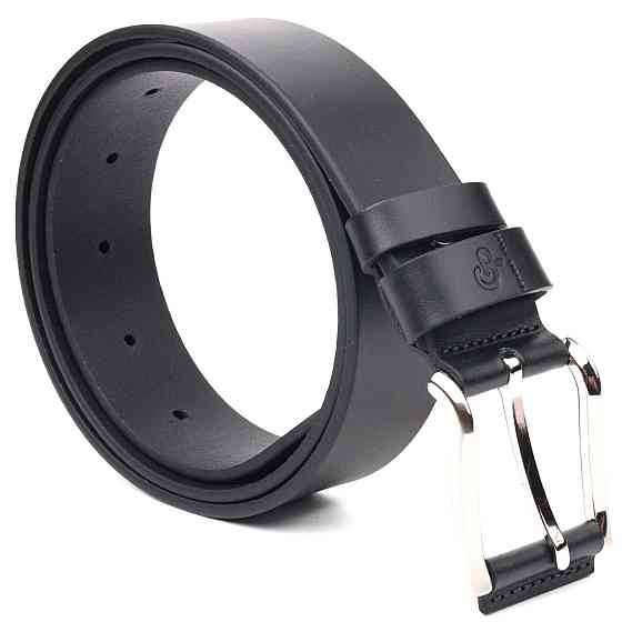 Ремінь для чоловіків з натуральної шкіри Grande Pelle 21466 Чорний Київ
