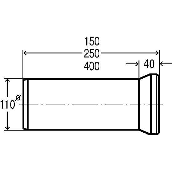 Патрубок для унітазу 400мм пластик Ø110 VIEGA 101831 Киев