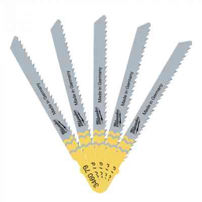 Полотно Milwaukee для лобзика T101BR, 75 мм/ крок зуба 2,5 мм, 5шт, зворотній різ (4932346079) Вінниця