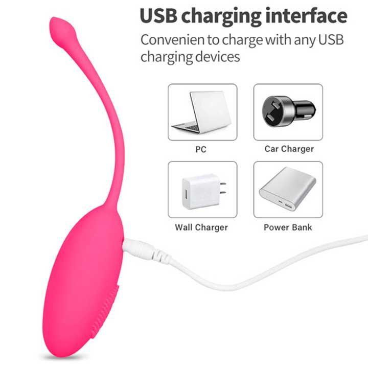 Віброяйце зі щетинками USB - Рожевий - Вібратори Вінниця - фото 4