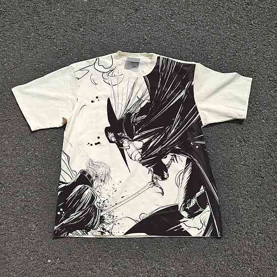 Футболка чоловіча з принтом аніме Аніме Вампір Хунтер Д оверсайз (S/M/L) Черний Дніпро
