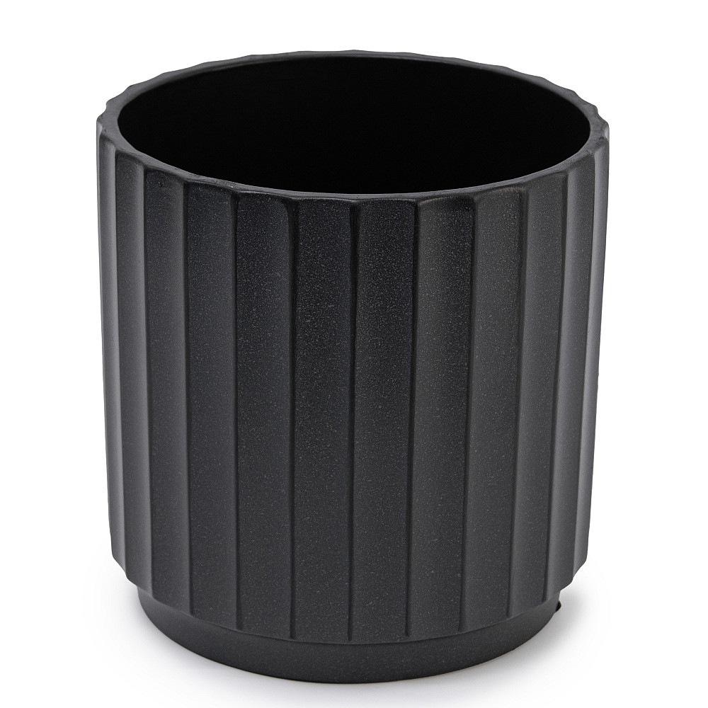 elemi Кашпо для квітів керамічне elemi "Грань" (чорний) 16" круглий 2,4 л Коломыя - изображение 4