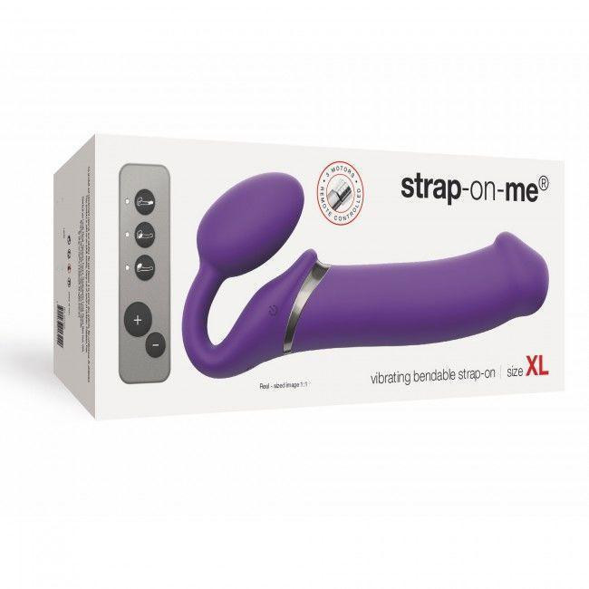 Безремневой страпон с вибрацией Strap-On-Me Vibrating Violet XL, диам. 4,7см, пульт ДУ, регулируемый Sex Aura Киев - изображение 6