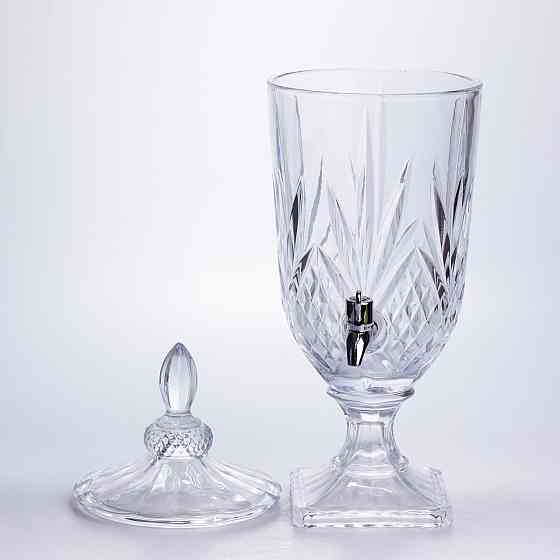 Лимонадниця з краном скляна 3 л диспенсер для напоїв лимонадник із краном HP-19-296 Коломия