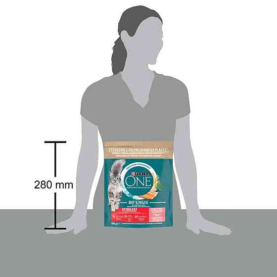 Сухой корм PURINA ONE Sterilcat для взрослых стерилизованных кошек, комплекс Bifensis, с лососем, 800 г Киев