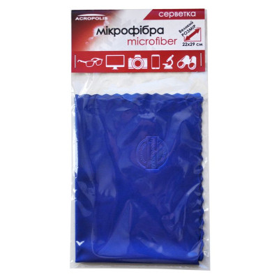 Салфетки Acropolis A-90/12 microfiber 29*22см blue, поштучно (A90-12DB) Винница - изображение 2