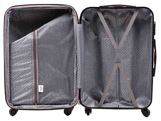 Валіза пластикова WINGS 147 велика 75 см золотисто-рожева Київ