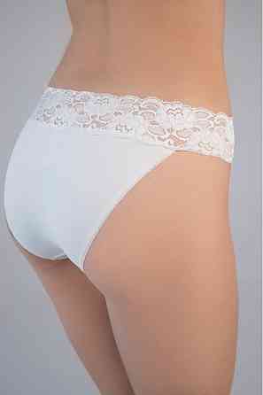 Жіночі трусики Танга з бавовни з мереживним поясом колір Шампань Marsana 01-051 XL Київ