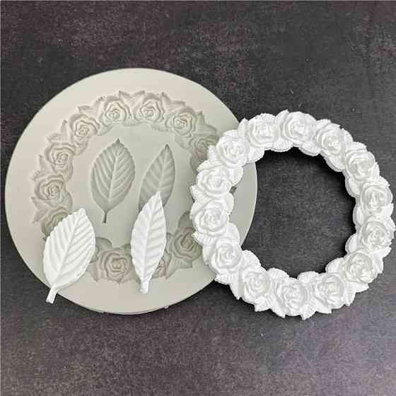 Молд силиконовый для цветов 83 мм серый Киев