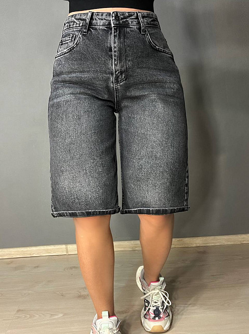 Шорты женские джинсовые Mikaletta 13124 бермуды с подворотом черные, черный, 31, 31, 86 см, 110 см Киев - изображение 20