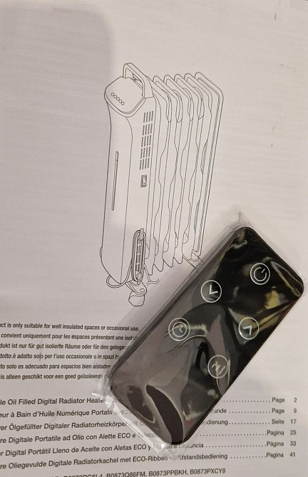 Масляний радіатор Обігрівач Amazon Basics CY83RR-7 Німеччина. 1500Вт. Київ - фото 4