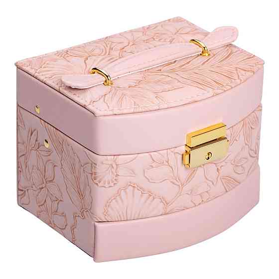 Скринька для прикрас з еко шкіри 3 яруси із замком органайзер для ювелірних виробів HP-5-23P Коломия