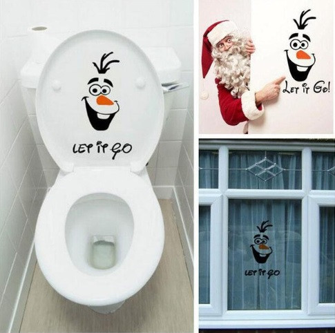 Новогодняя наклейка Снеговик 23 на 14 см разноцветный Киев - изображение 10