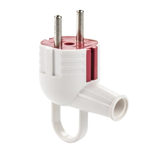 Вилка із заземленням з ручкою білий/червоний Лезард Житомир - изображение 3