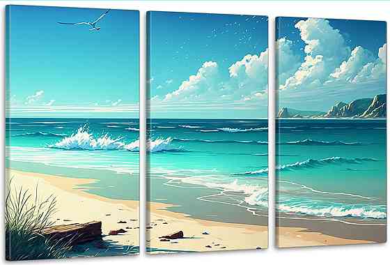 Модульна картина у вітальню/ спальню Пляж ART-164_3A 100х150 см Київ
