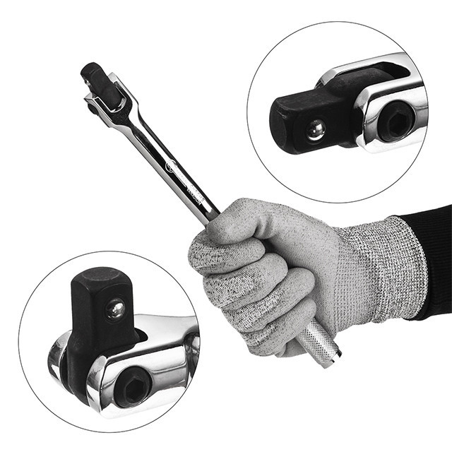 Вороток із шарніром 1/2", 270 мм, Хром-Ванадіум STORM INTERTOOL ET-1032 Київ - фото 4