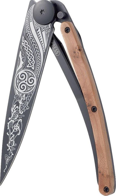 Універсальний Складаний Ніж з лазерним гравіюванням Кельтська Deejo "37 грам" (1GB000171) Нержавіюча сталь Нововолинськ - фото 6