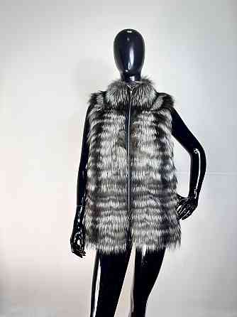 Жилетка хутряна жіноча з чорнобурки Сірий 48 Харків