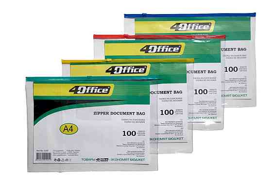 Папка на блискавці A4 "Office" 4-207-21 прозора, шт Київ