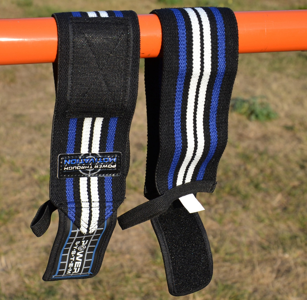 Кистьові бинти Power System PS-3500 Wrist Wraps  Blue/Black Кам'янське - фото 6