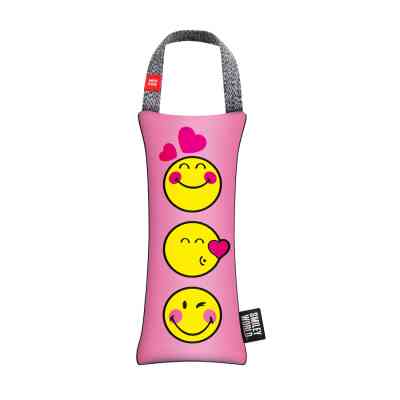 Игрушка для собак WAUDOG Fun с пищалкой "Смайлики на розовом" L (631-0187) Винница