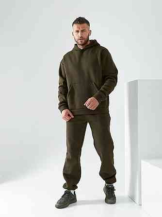 Чоловічий спортивний теплий костюм на флісі Хакі 50/52 Харків