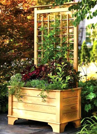 Кашпо со шпалерой 