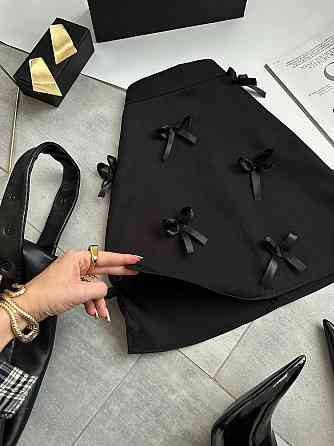 Женская трендовая юбка с бантиками костюмка 46/48 Одесса