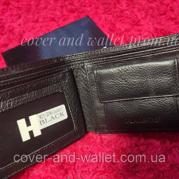 Классический мужской кожаный кошелек черного цвета Marco Coverna Киев - изображение 8