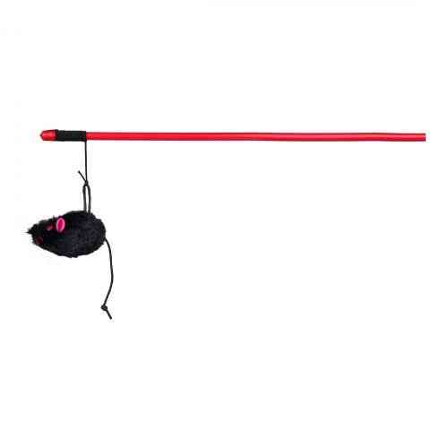 Игрушка Trixie для кошек Мышка на удочке с кошачьей мятой плюш/пластик 100 см Киев