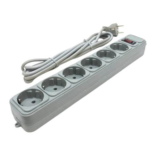 Фільтр мережевий 6 розеток 3м з вимикачем 4500А сірий SPG6-G-10G Gembird Житомир - изображение 1