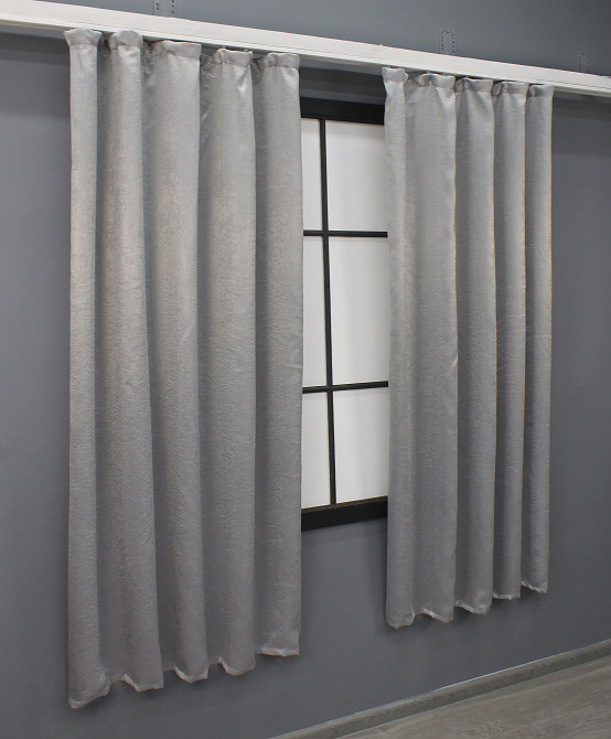 Комплект коротких штор VR-Textil Софт № 981ш Светло-серый 130х170 см 2шт (35-0228) Киев - изображение 4