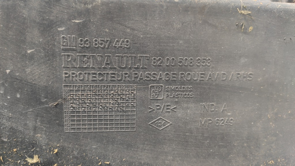 Підкрилок передній правий (задня частина) Nissan Primastar 2007-2013 (8200508353) Ковель - фото 2