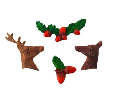 Молд новогодний Олени 93 на 99 мм серый Киев - изображение 4