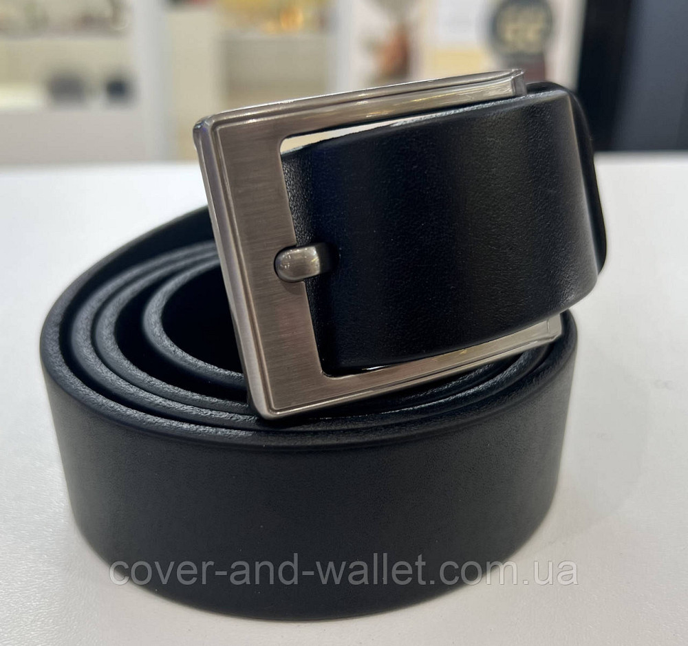 Стильный мужской кожаный ремень синего цвета 35 мм PS Leather Киев - изображение 5