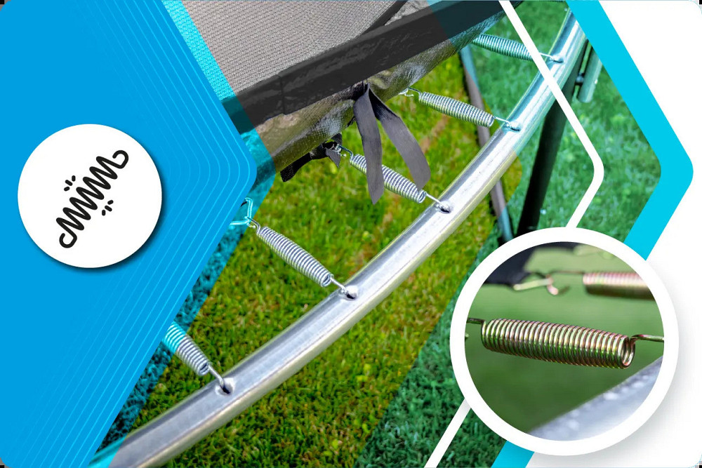 Батут THUNDER INSIDE ELITE з внутрішньою сіткою 14 футів 427 см чорний Київ - фото 7