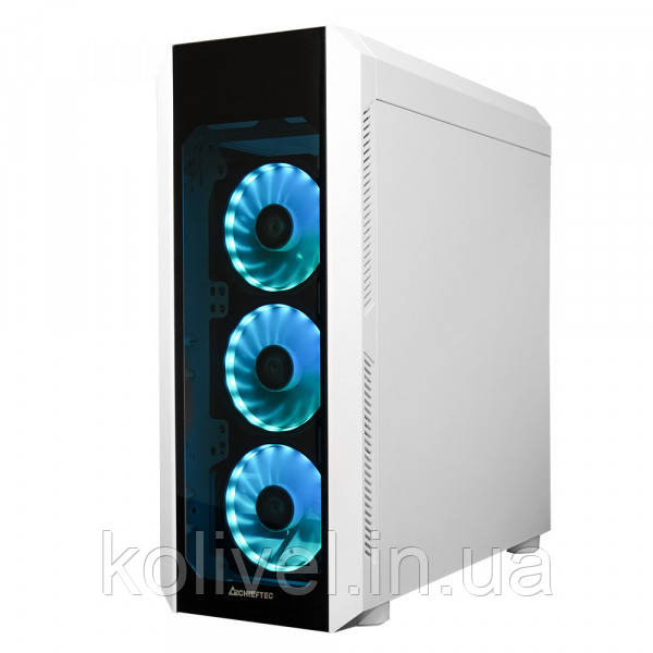 Корпус Chieftec SCORPION III GL-03W-OP 4x120mm A-RGB, ATX, без БЖ, White (GL-03W-OP) Киев - изображение 3