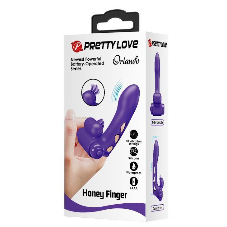 Насадка для стимуляції Pretty Love - Orlando Finger Violet Sex Aura Київ - фото 2